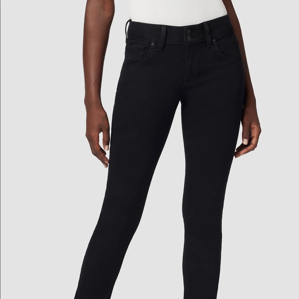 BLACK HUDSON COLLIN MID-RISE SKINNY JEANS